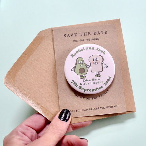 'Perfect Match' Fun Save The Date Magnet