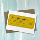 Fathers Day Voucher Ticket Card