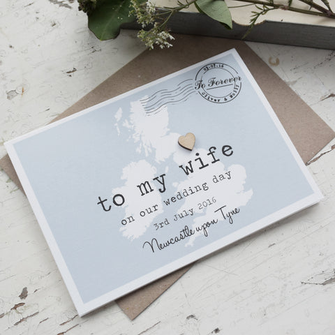 To My Wife On Our Wedding Day Card