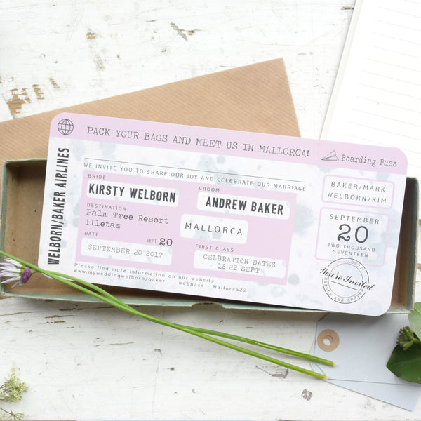 VINTAGE STYLE LOCATION BOARDING PASS