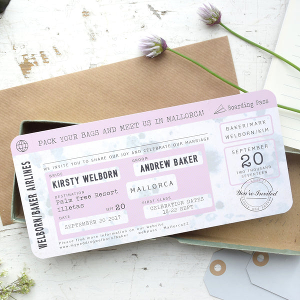 VINTAGE STYLE LOCATION BOARDING PASS