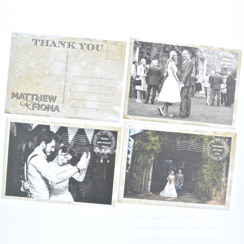 Personalised Vintage Style Thank you Postcards