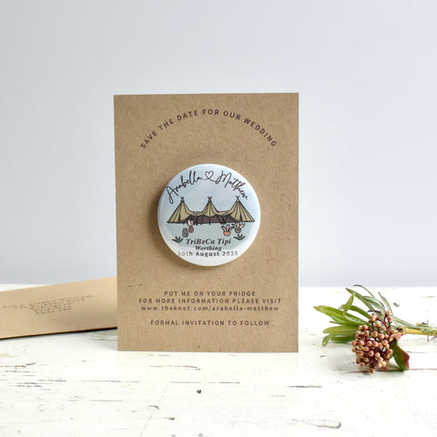 Tipi/Festival Wedding Magnetic Save The Date