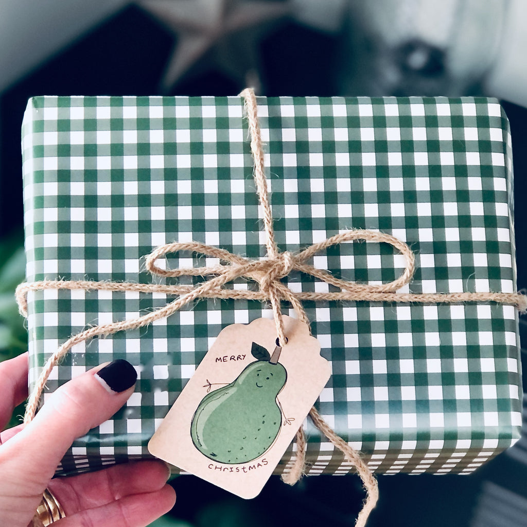 Gingham Green Wrapping Paper