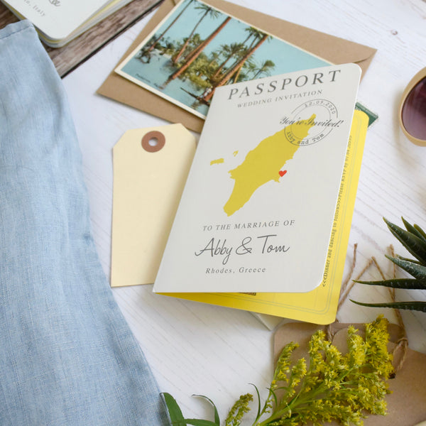 Passport Wedding Invitation - Abby
