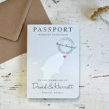 Map Passport Wedding Invitation