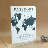 World Map Passport Invitation