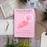 Passport Wedding Invitation - Watercolour Style