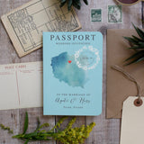 Passport Wedding Invitation - Watercolour Style
